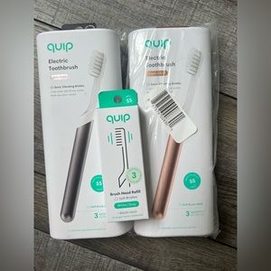 Quip Electric Toothbrush Bundle w extra brush attachments